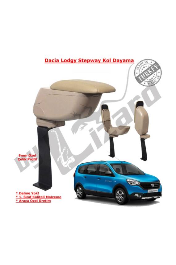 Dacia Lodgy Stepway Delmesiz Çelik Ayaklı Sürgülü Kolçak Be - 1