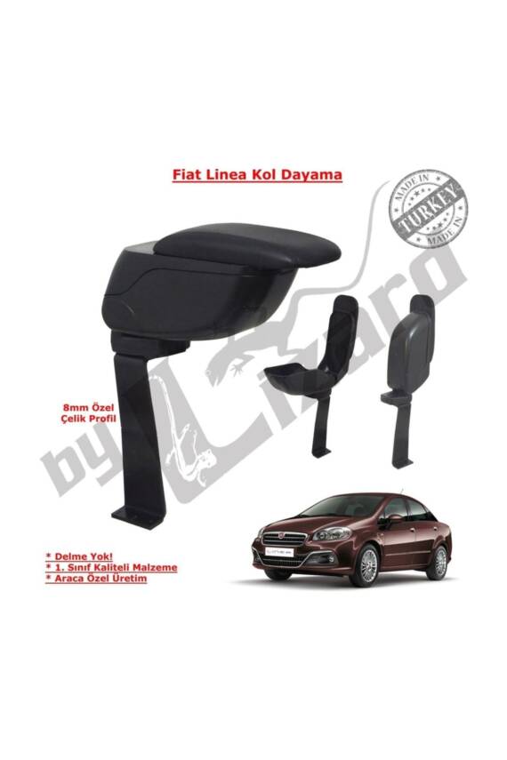 Fiat Linea Delmesiz Çelik Ayaklı Kolçak Siyah - 1