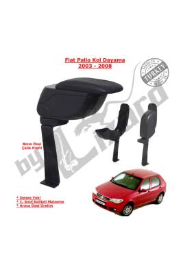 Fiat Palio Delmesiz Çelik Ayaklı Sürgülü Kolçak Siyah - 1