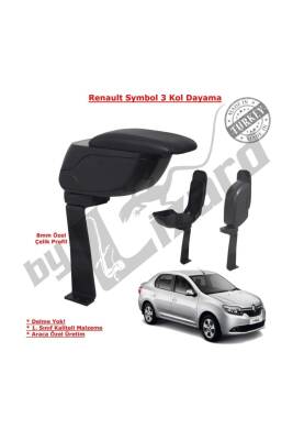 Renault Symbol 2013-2019 Delmesiz Çelik Ayaklı Kolçak Siyah - 1